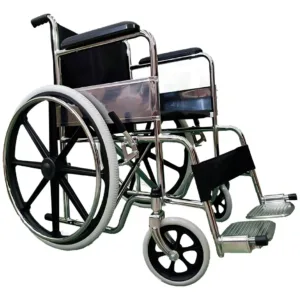 Silla de Ruedas Estándar Cromada Rin Estrella Neumática SKU: FS-809B