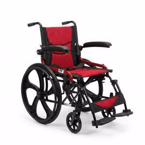 Silla De Ruedas Estándar y de Transporte Semiliviana  Color Rojo SKU: KBE-9119R