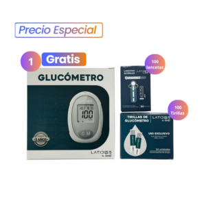 Combo Glucómetro Latidos   + 100  Tirillas + 100  Lancetas  SKU: LTD-B10-KIT